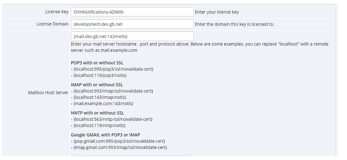 Forward OVH notifications