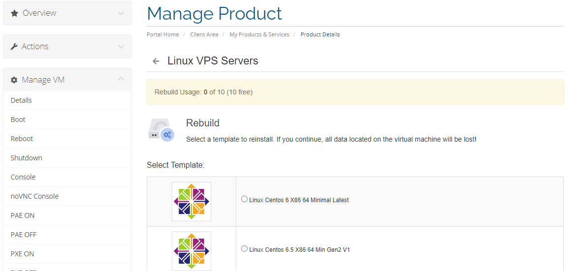 SolusVM Extended